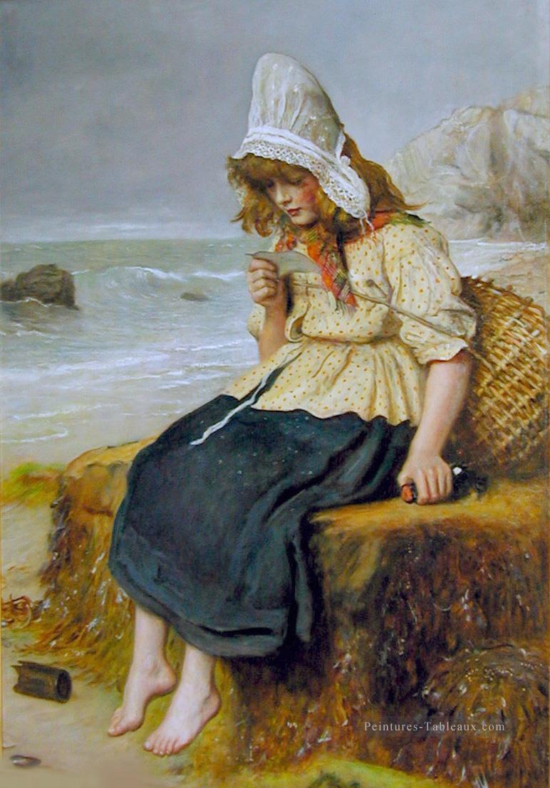 Message de la mer préraphaélite John Everett Millais Peintures à l'huile